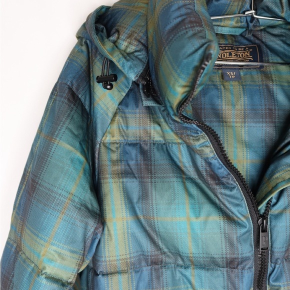 Pendleton Women's Blue Plaid Hooded Jacket - Picture 6 of 11